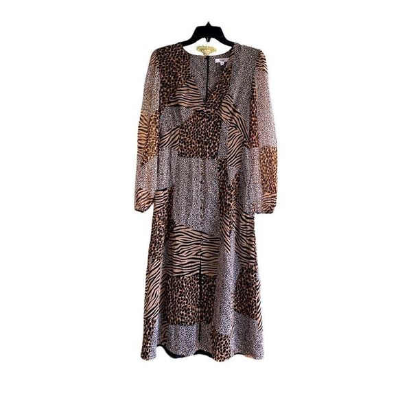 BB DAKOTA by STEVE MADDEN BK308863 leopard patchwork print elastic sleeve lined - Picture 1 of 5